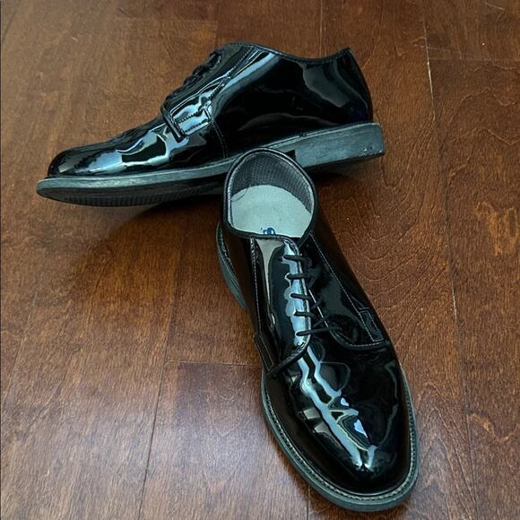 Bates Black Faux Patent Leather Oxfords, Perfect for Special Occasions Size 10.5 - Picture 2 of 14
